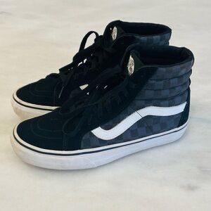 Vans SK8-Hi Reissue UC Trainers Black Gray Checkered High-Tops Men's 8
